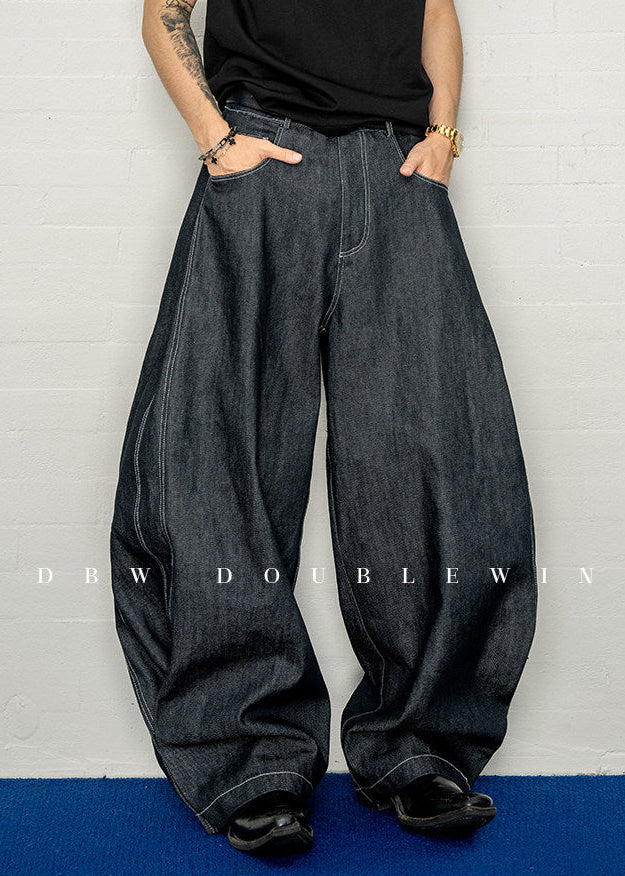 Denim Pants with Adjustable Hidden Buttons