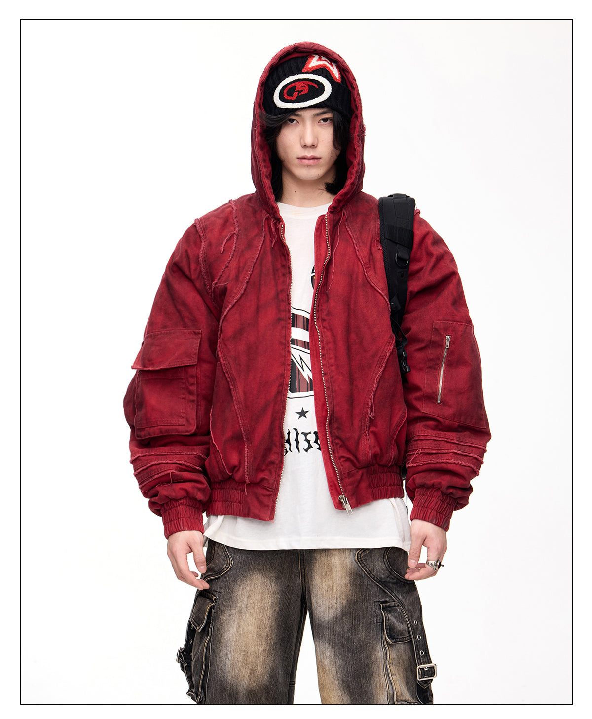 Washed Loose Hooded Jacket