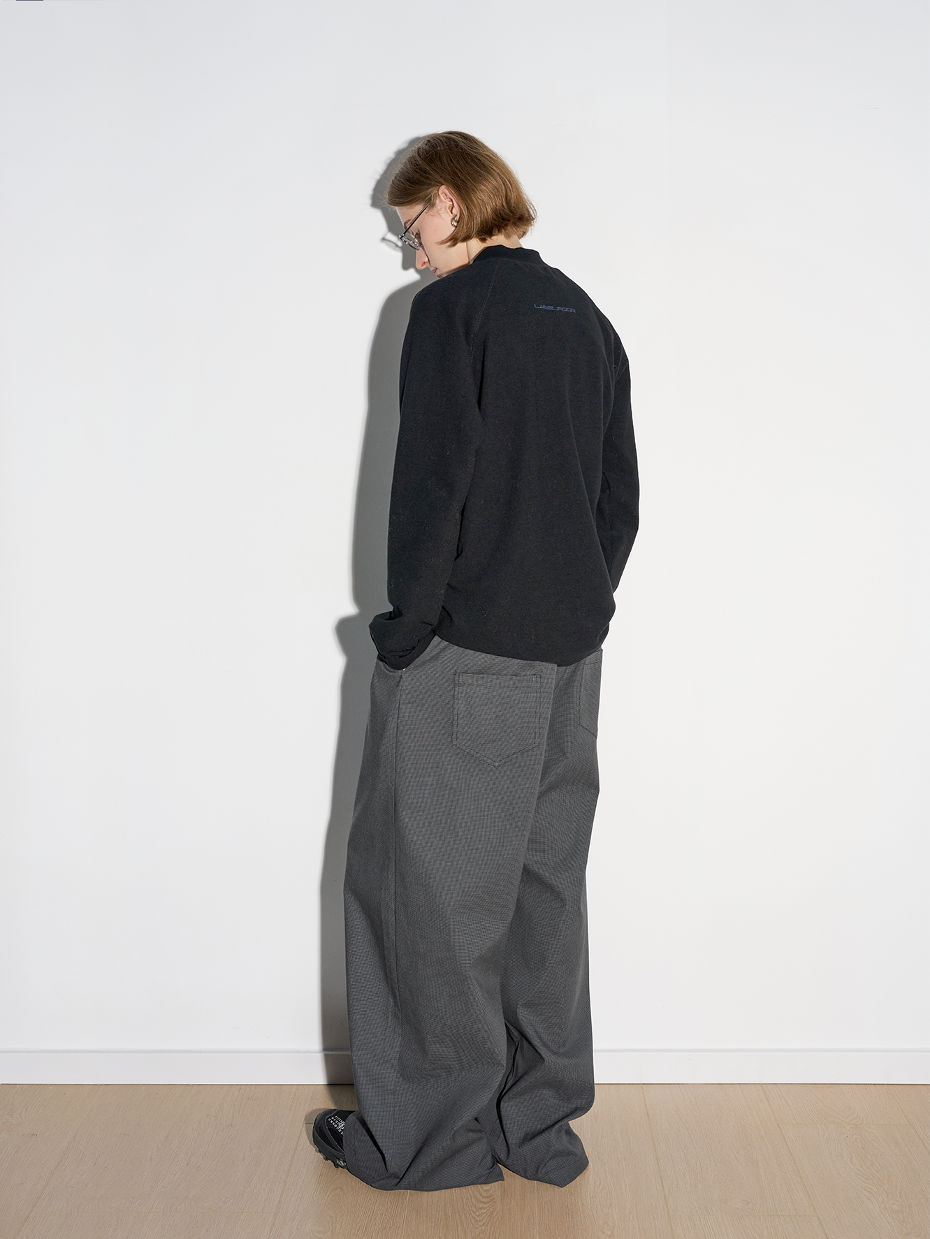 Unisex Check Loose Silhouette Casual Pants