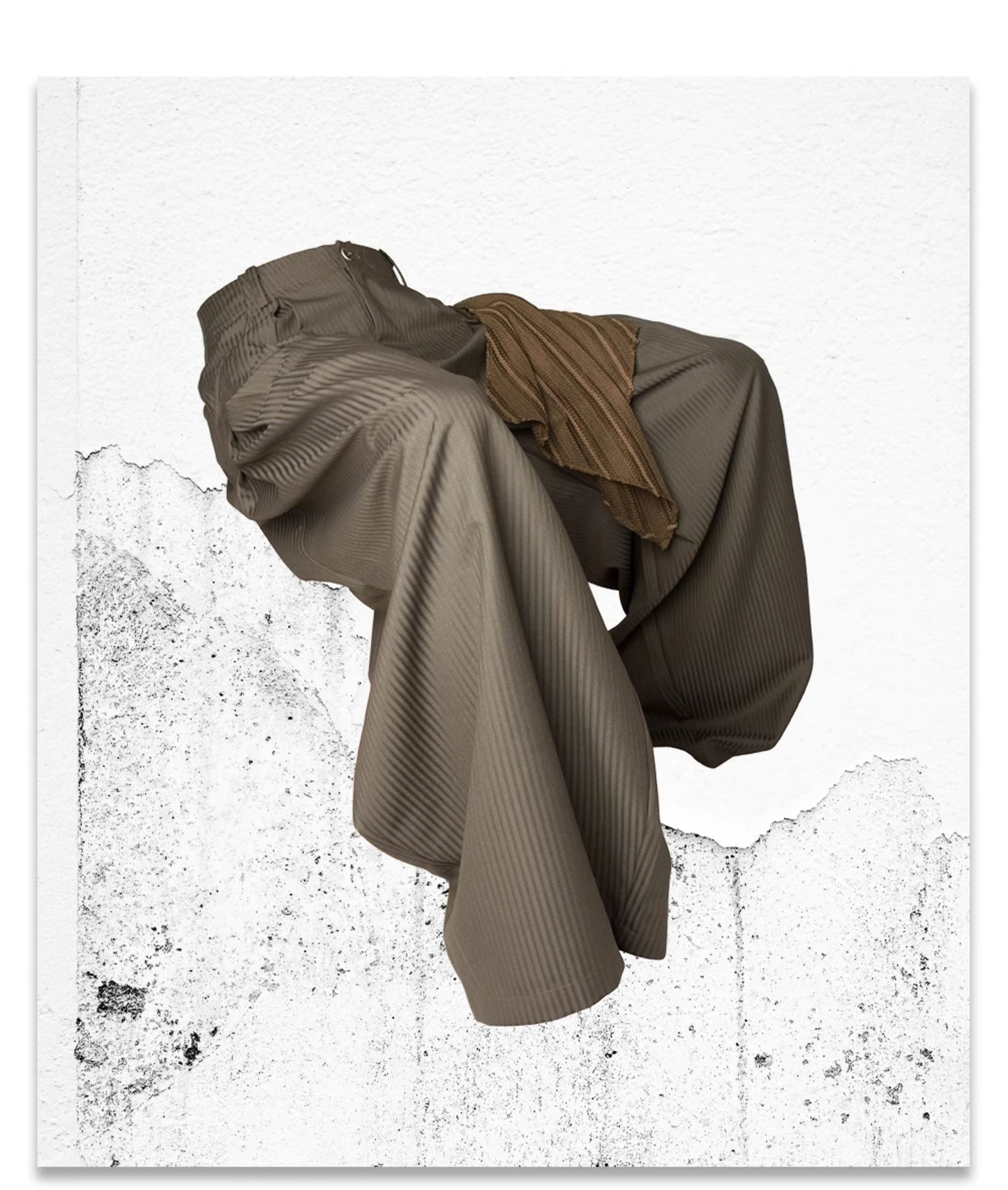 Striped Drape Casual Pants