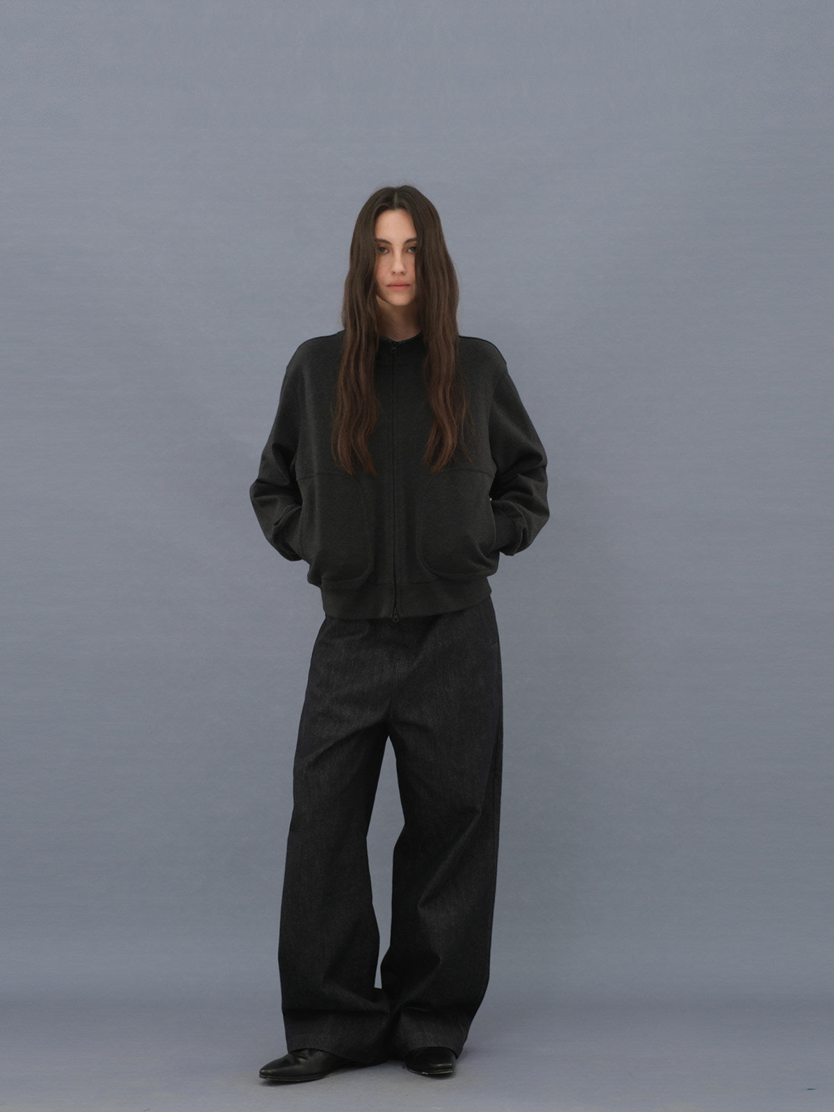 Fitted Zipper Sweatshirt