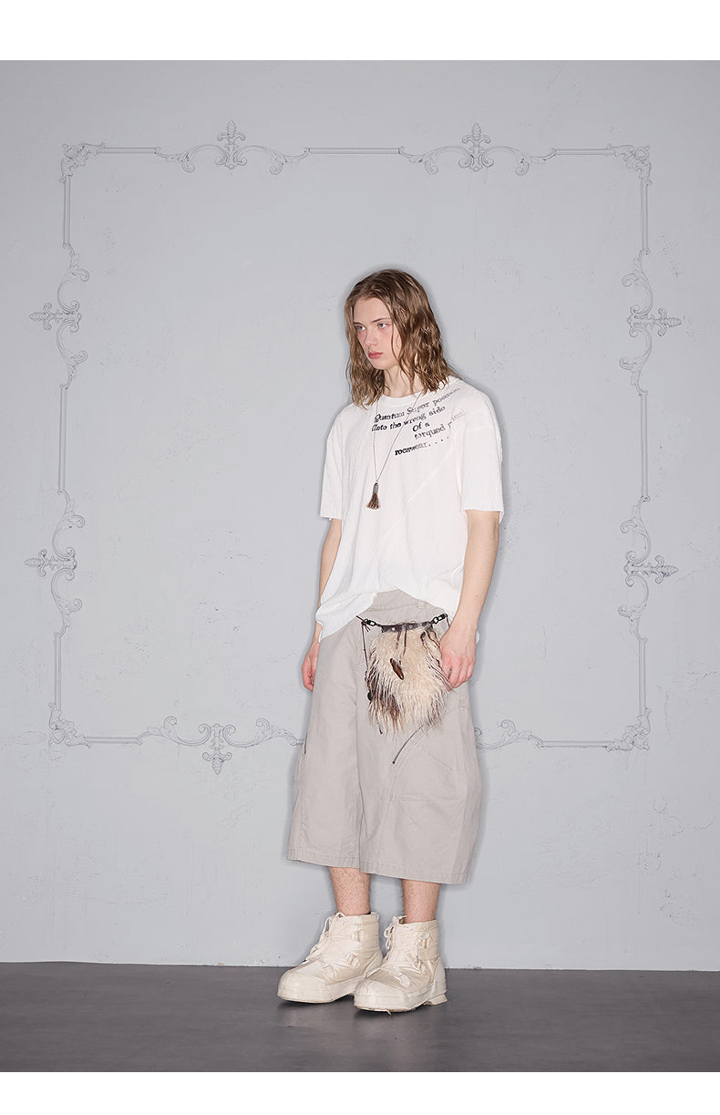 Deconstructed letter print T-shirt