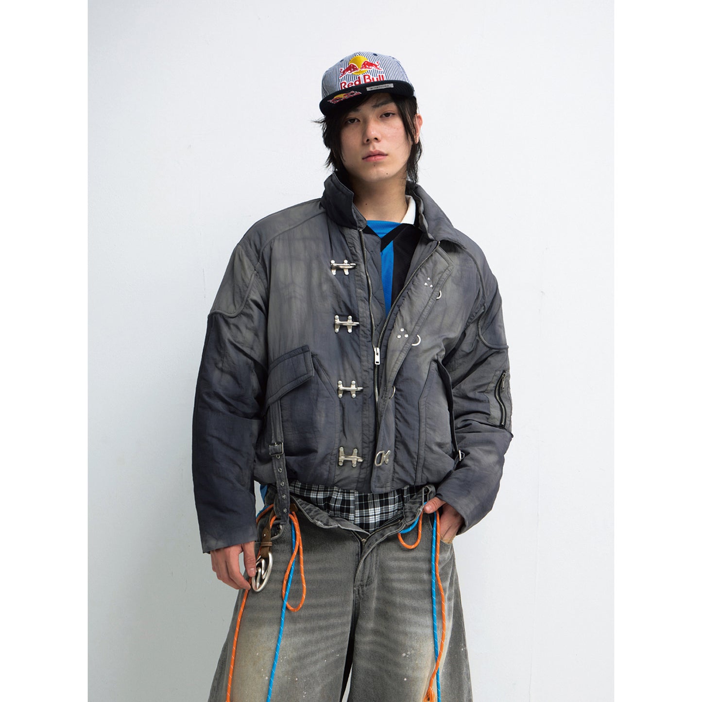 Airplane Buckle Short Cotton Jacket