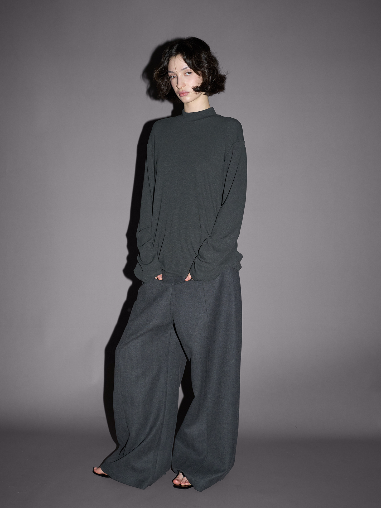 Bamboo Texture Crew Neck T-Shirt