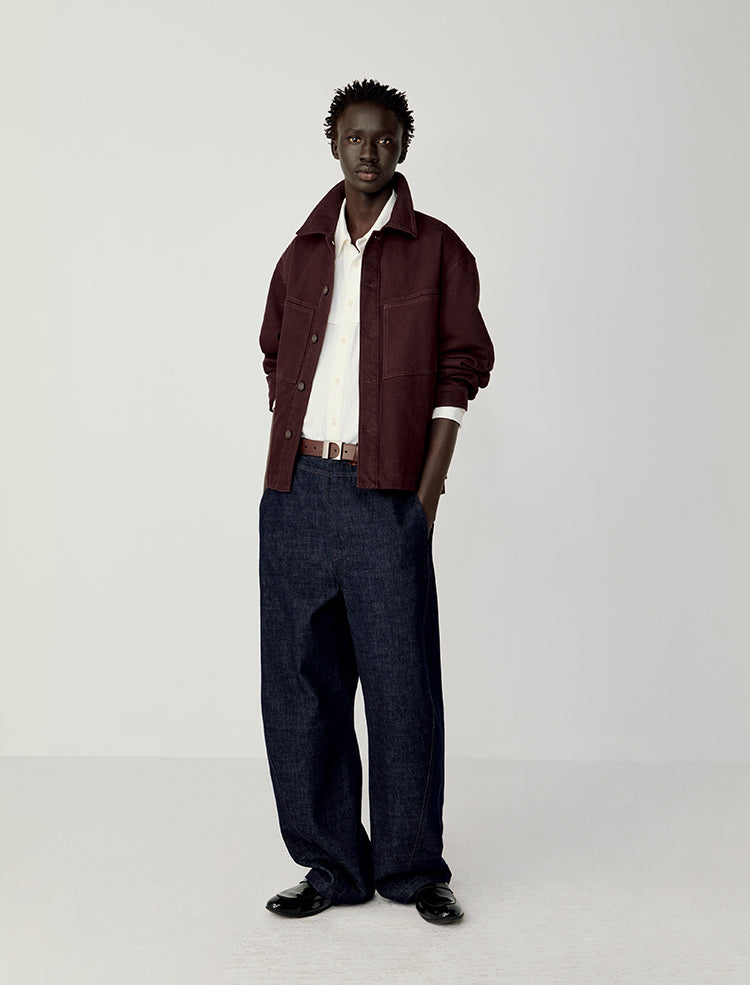 Double-Waist Loose Jeans