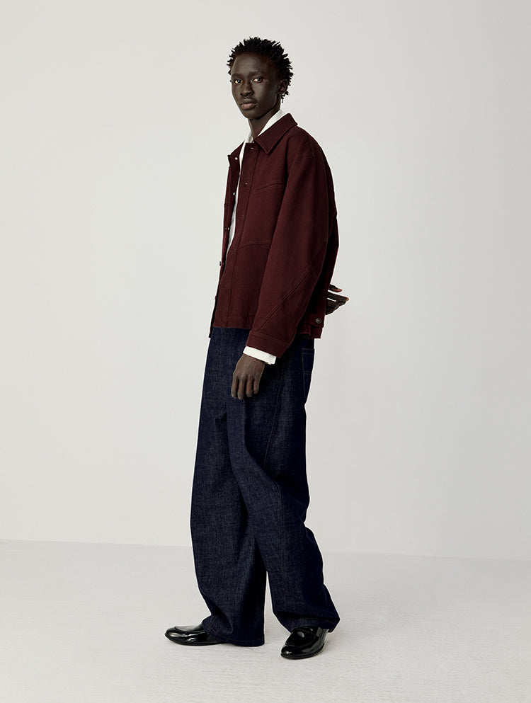 Double-Waist Loose Jeans