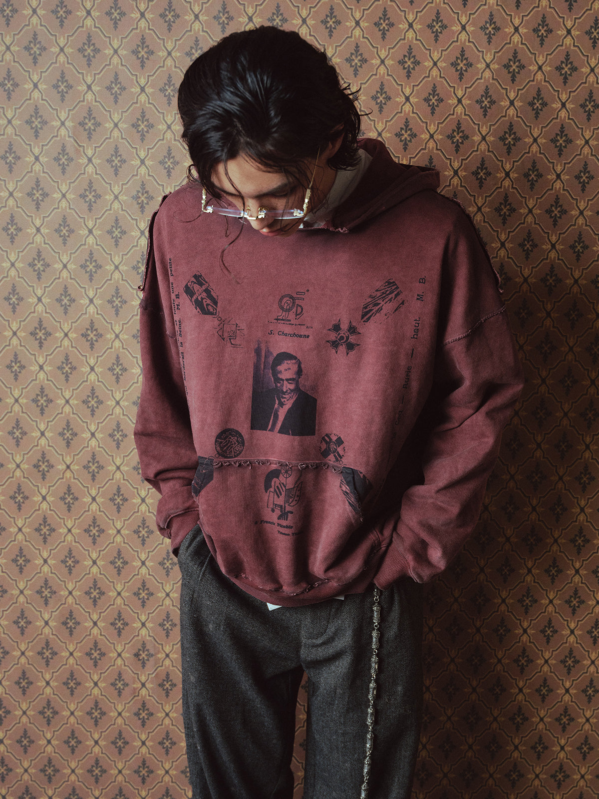 Print Hooded Sweatshirt