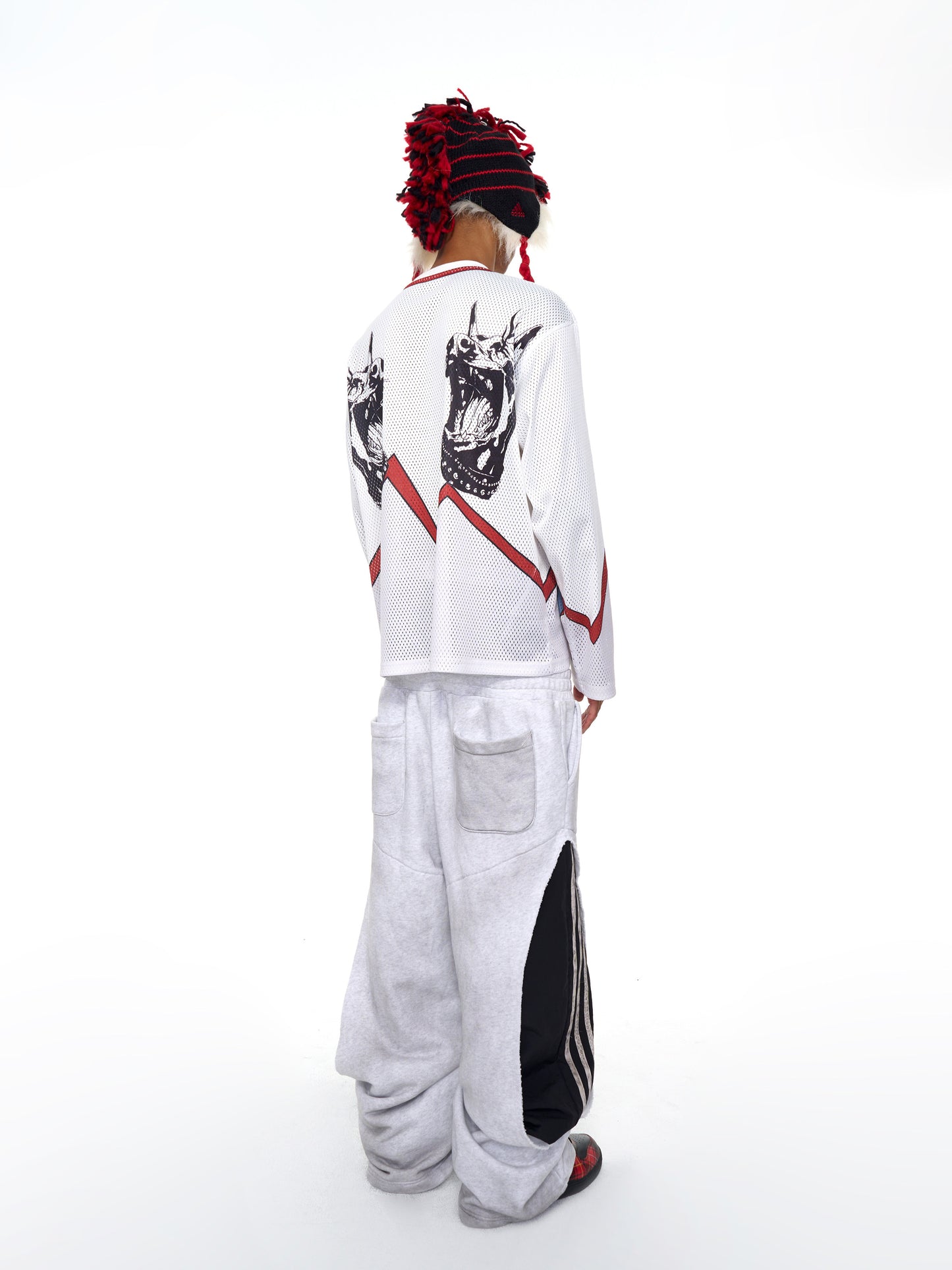 Mesh V-Neck Jersey T-Shirt