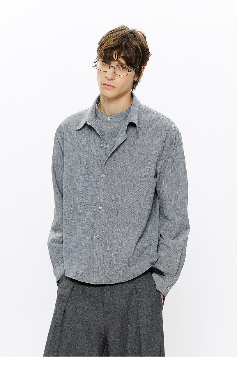 Faux Two-Piece Checkered Shirt