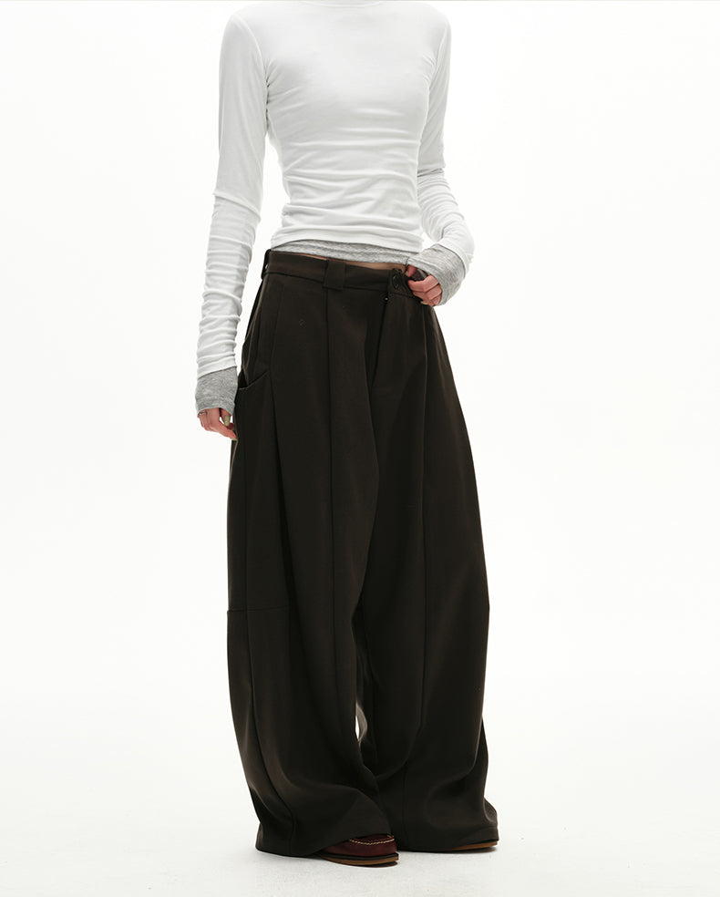 Pleated Pocket Casual Pants