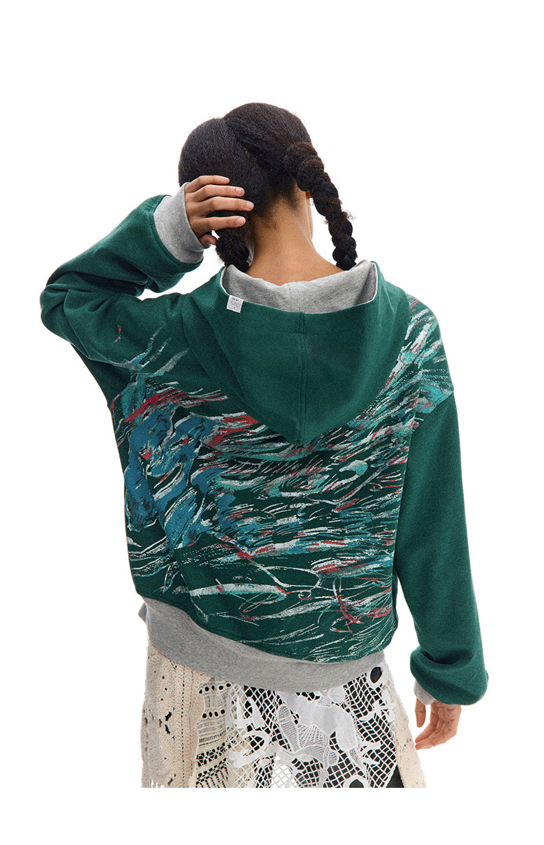 Reversible Hooded Sweatshirt