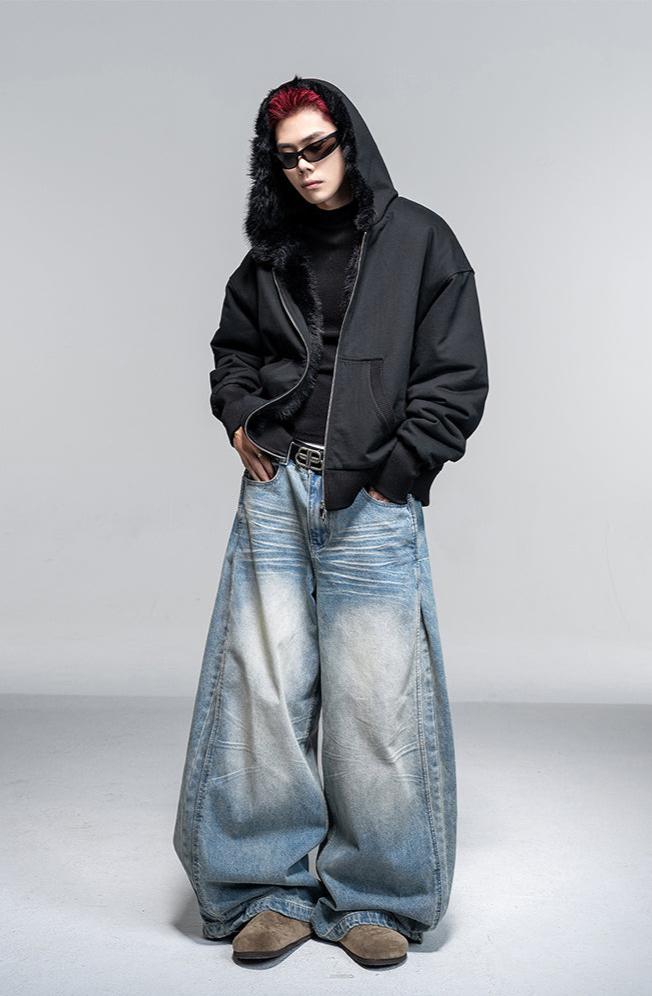 Deconstructed Washed Jeans