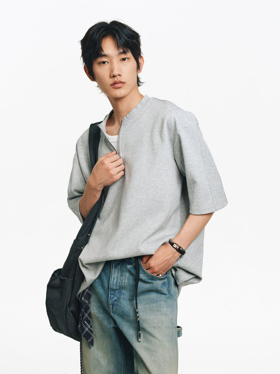 Air Layer Zipper T-Shirt