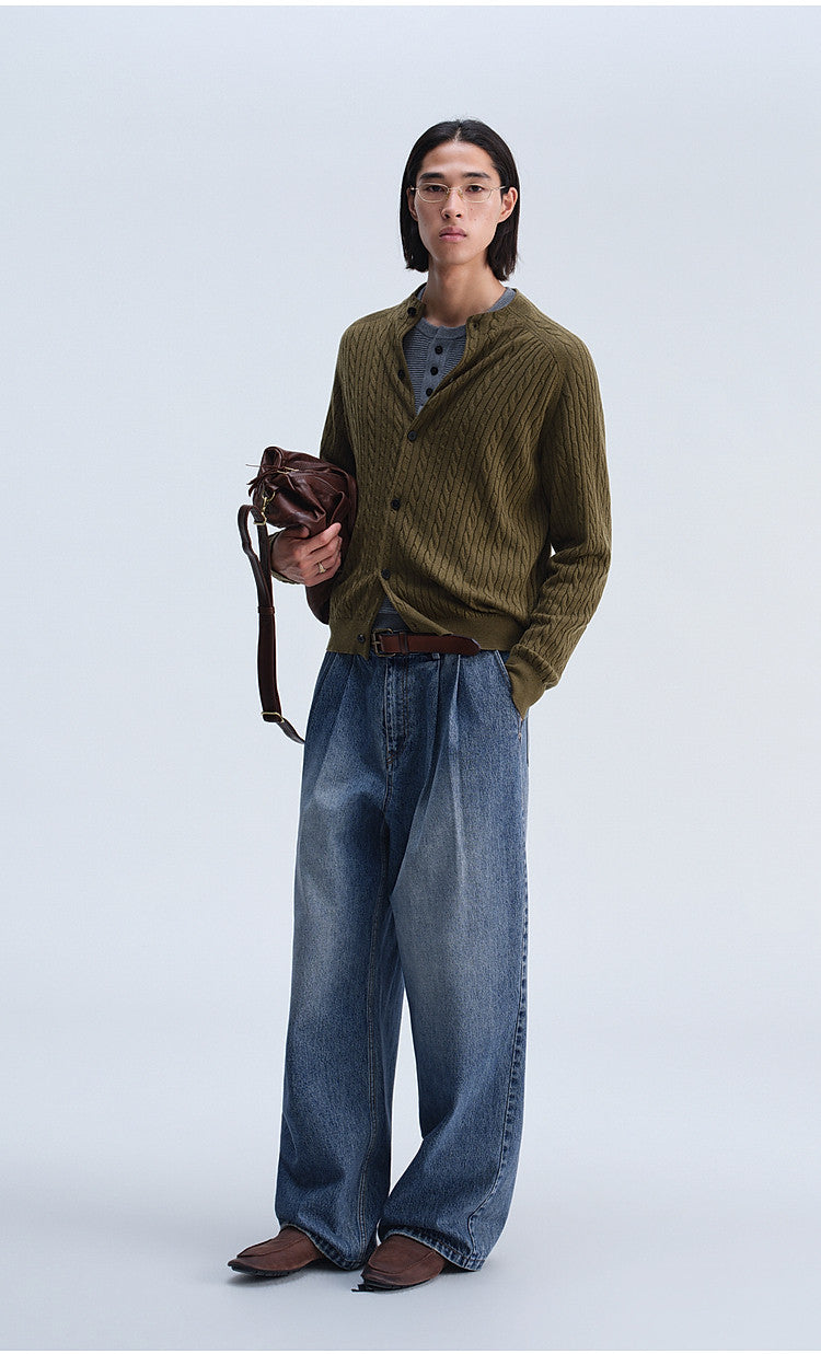 Retro Loose-Fit Casual Knit Cardigan