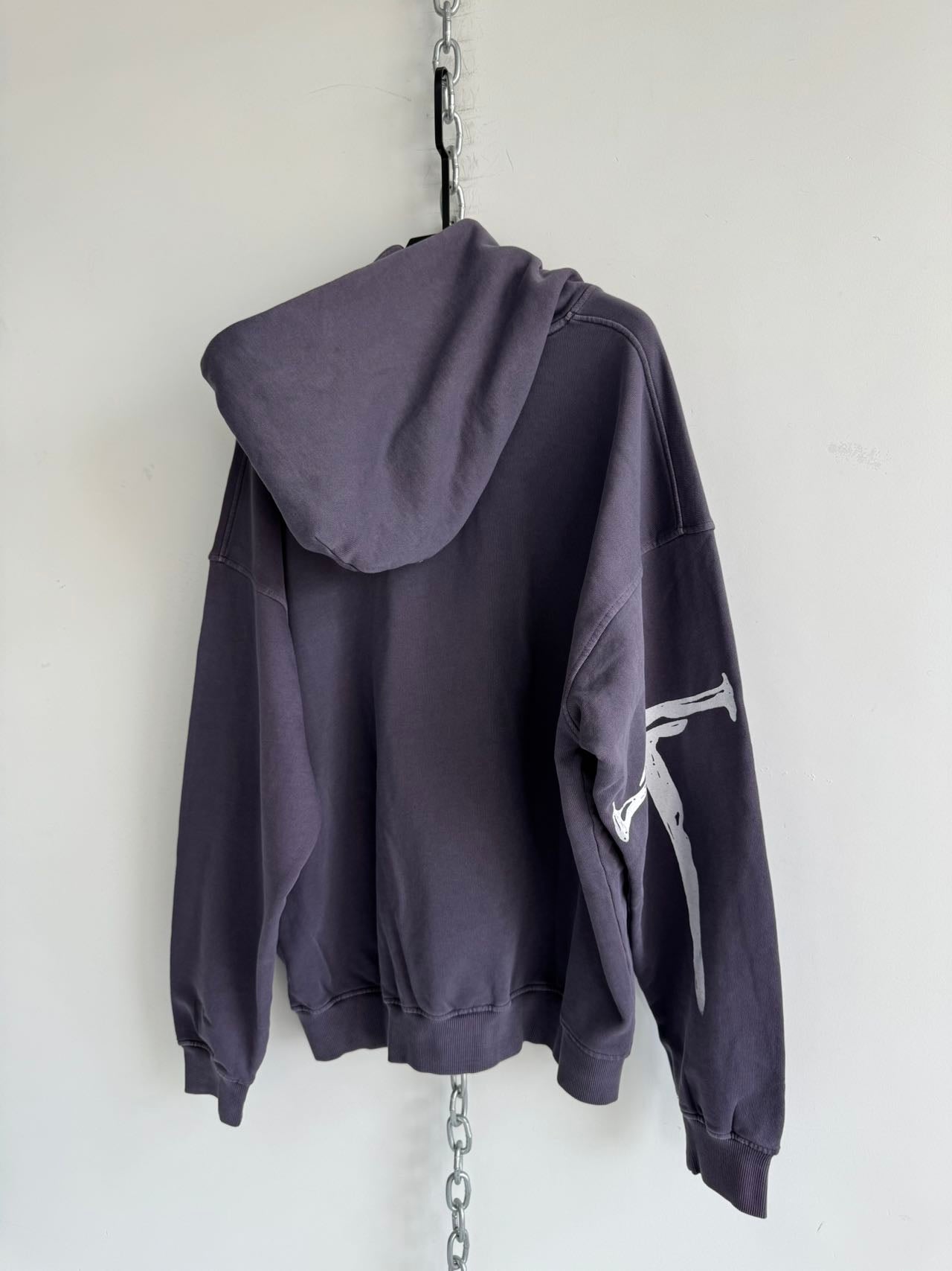Damaged Rivet Metal Loose Hoodie