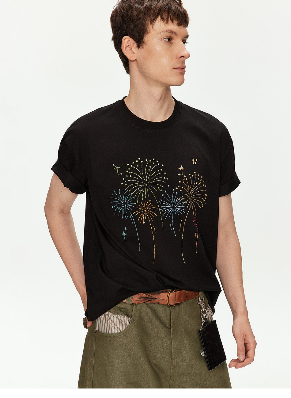 Oversized T-Shirt with Embroidery