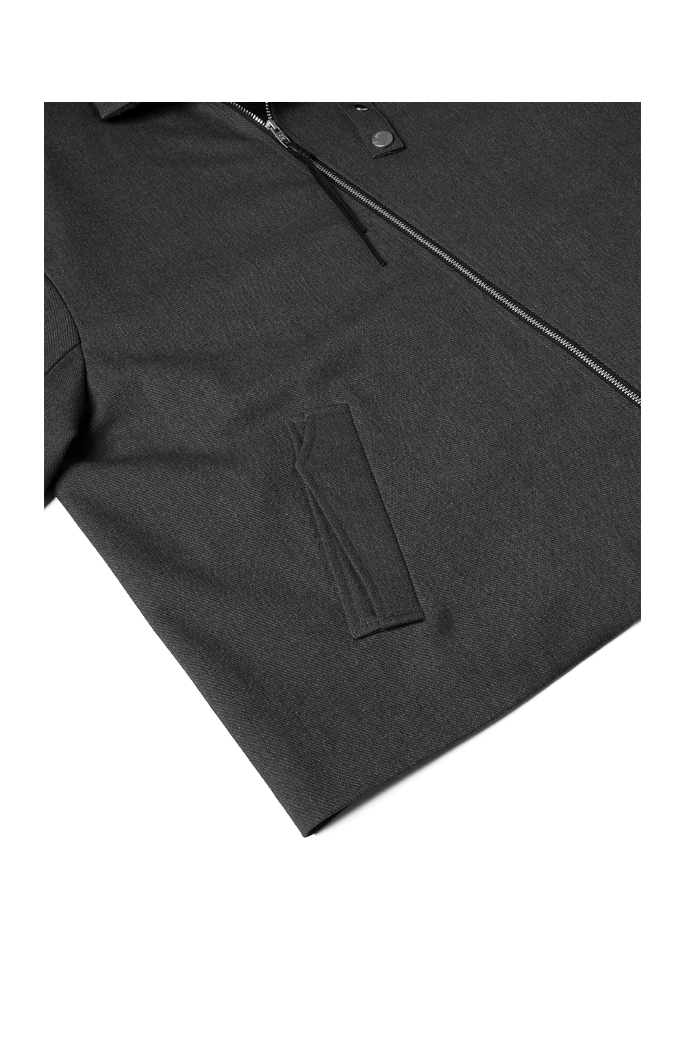 Diagonal-Front Silhouette Jacket