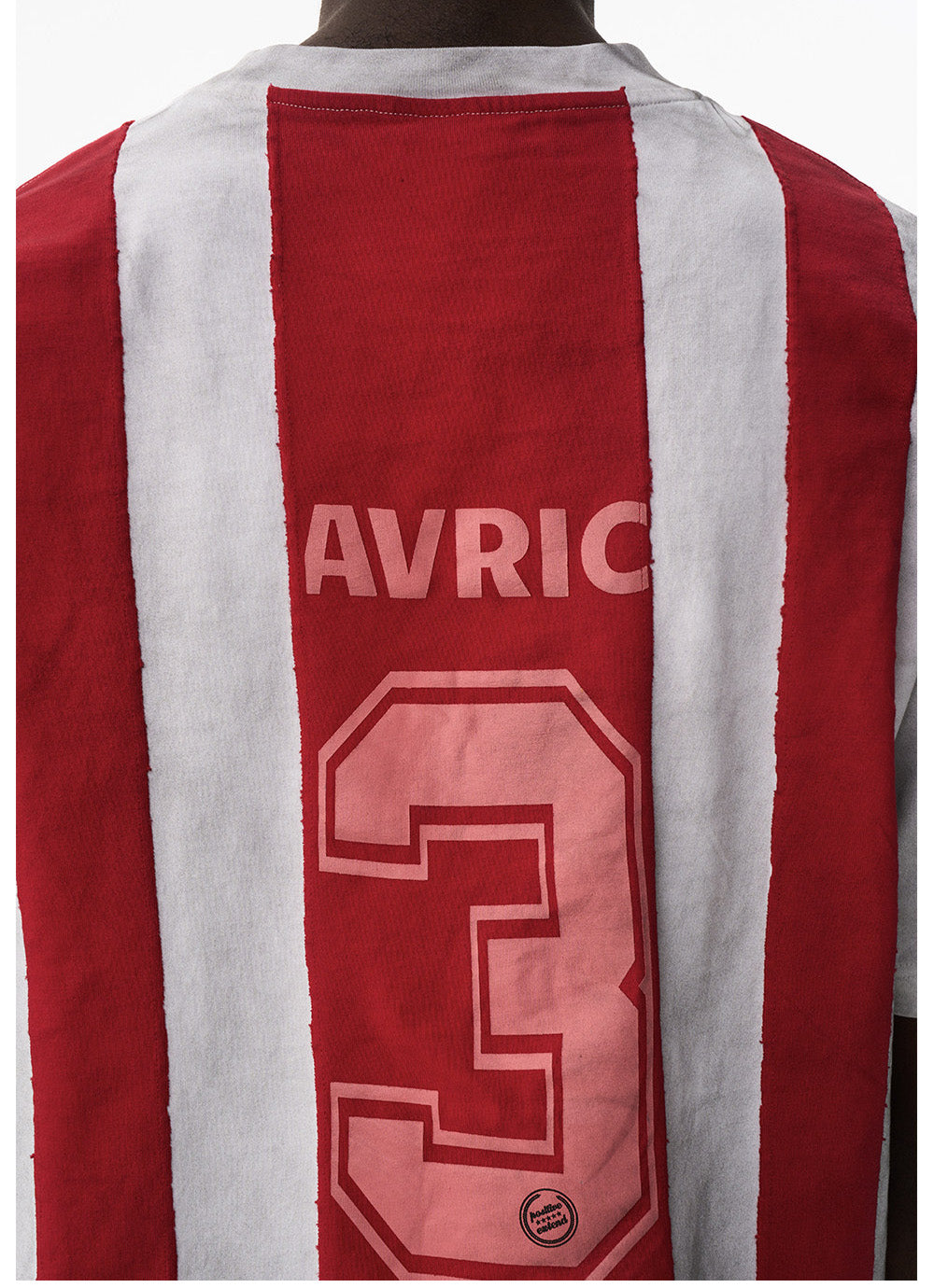 Striped Washed Distressed Jersey T-Shirt