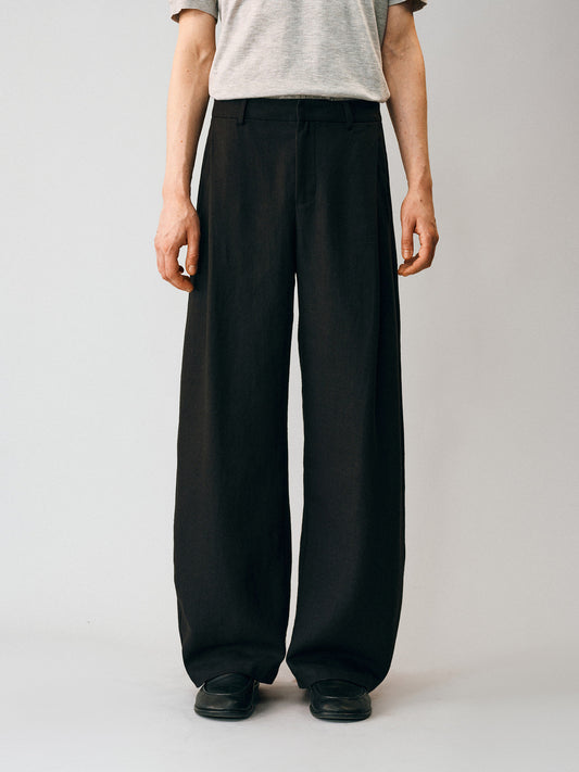 Simitara Side-Pleated Casual Pants