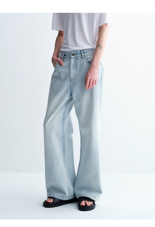 Relaxed Cotton Textured Jeans