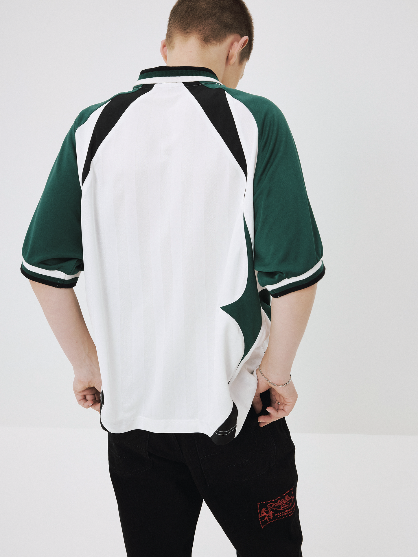Contrast-Design Jersey T-Shirt