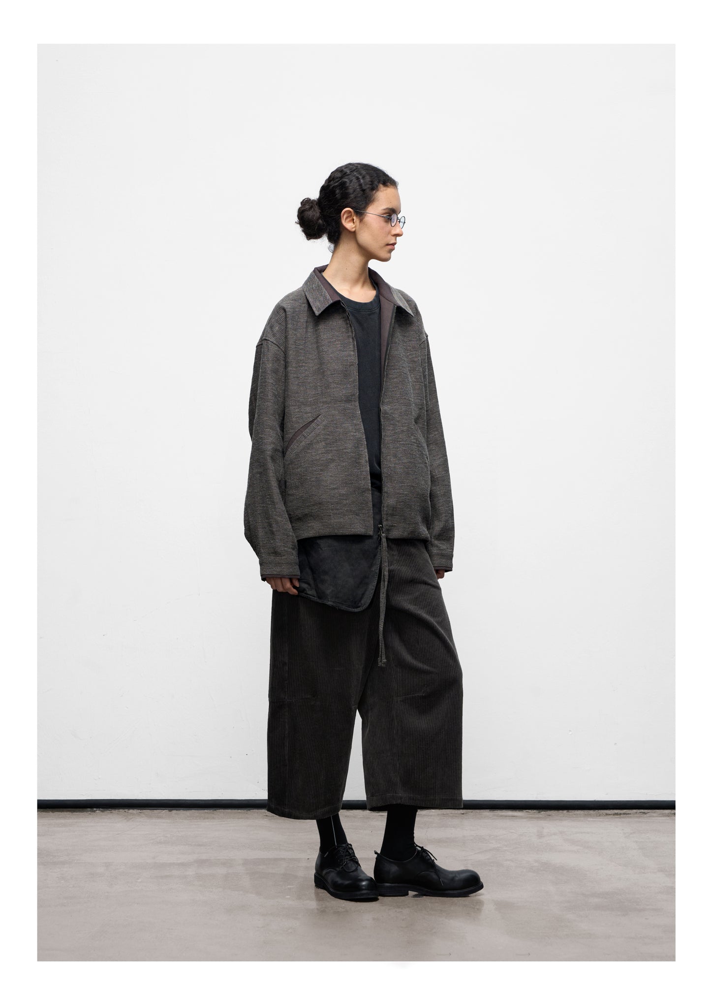 Pre-dyed Zipper Jacket