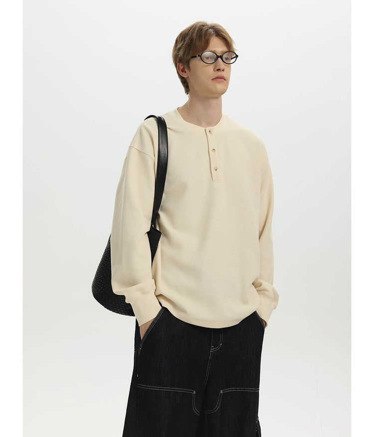 Henry Collar Basic T-Shirt