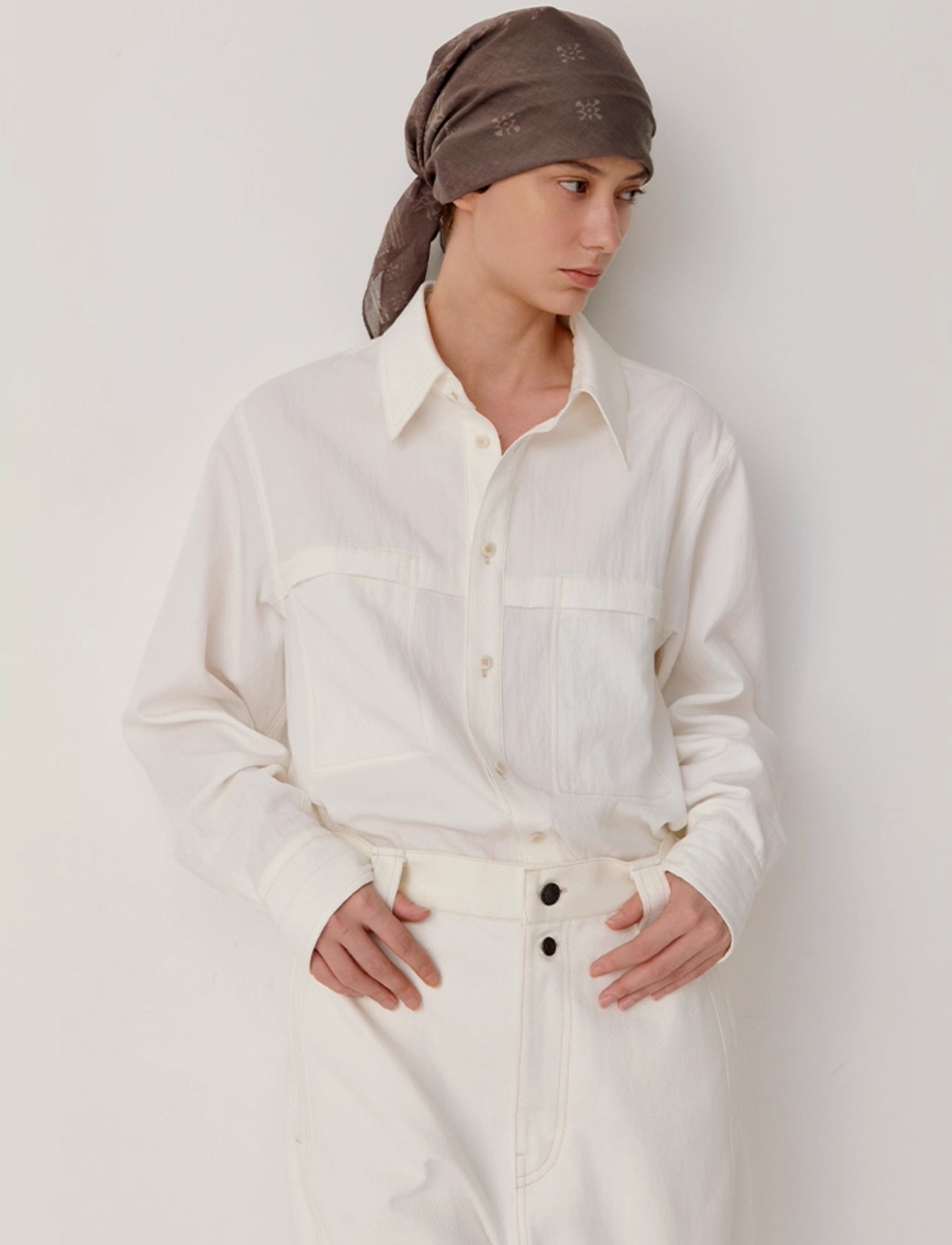 Shirt with patch pockets