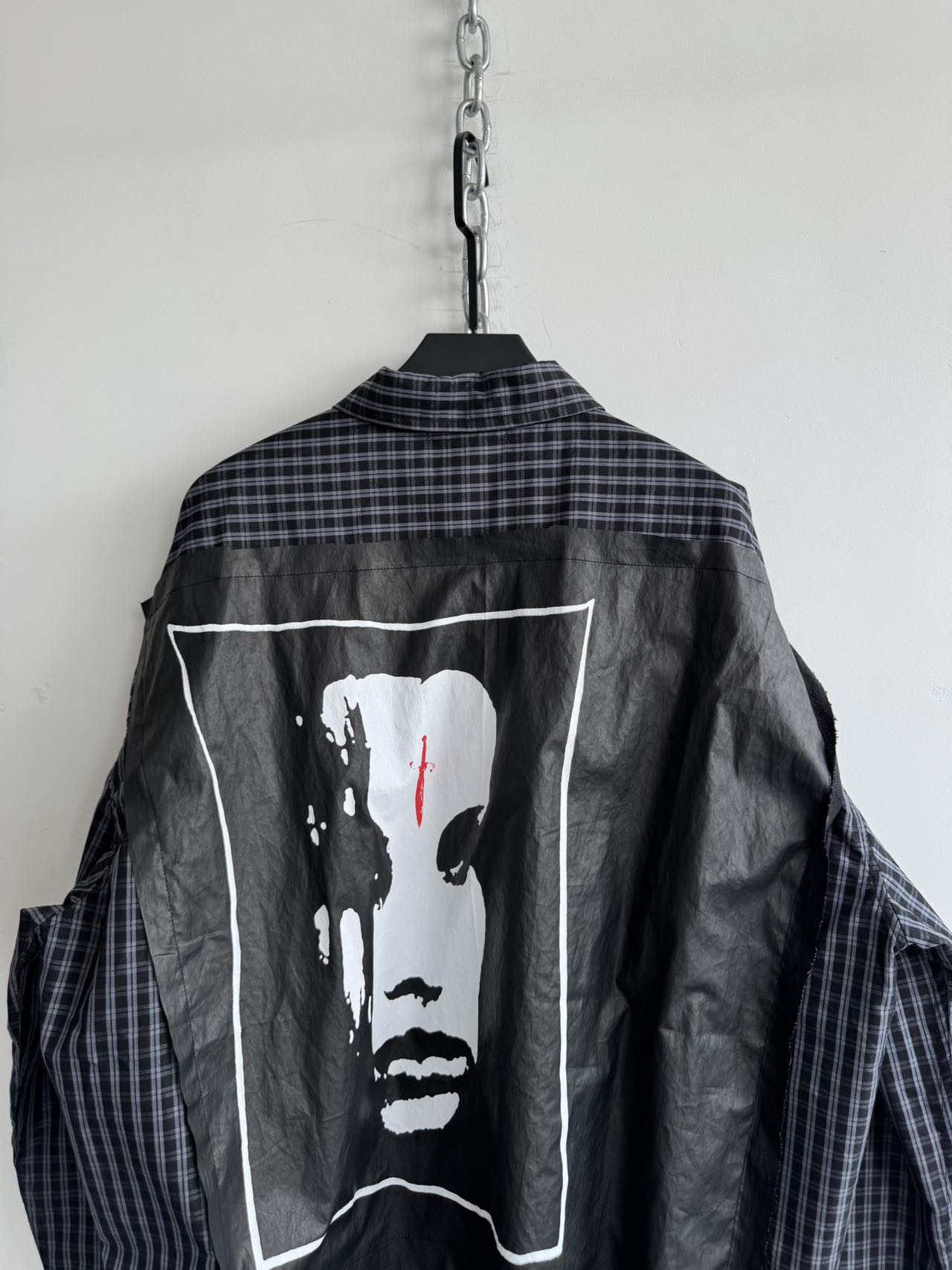 Loose-fitting pure cotton check shirt