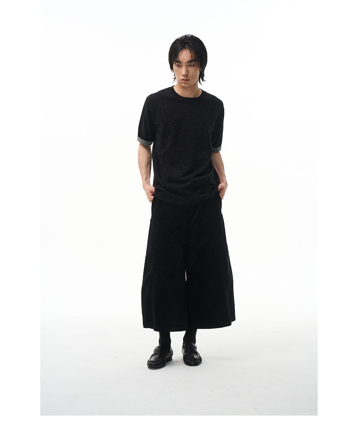 Color-Point Knit Shirt