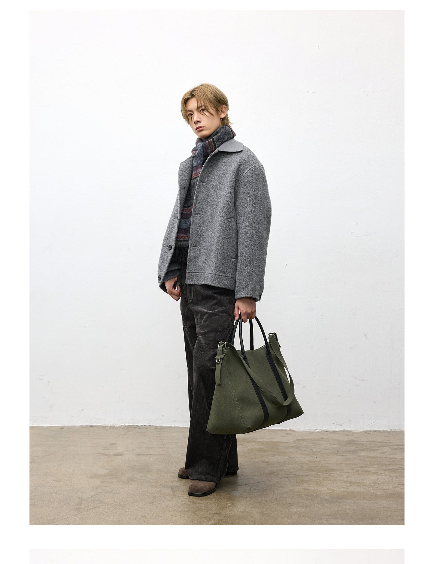 Simple Knit Collar Jacket