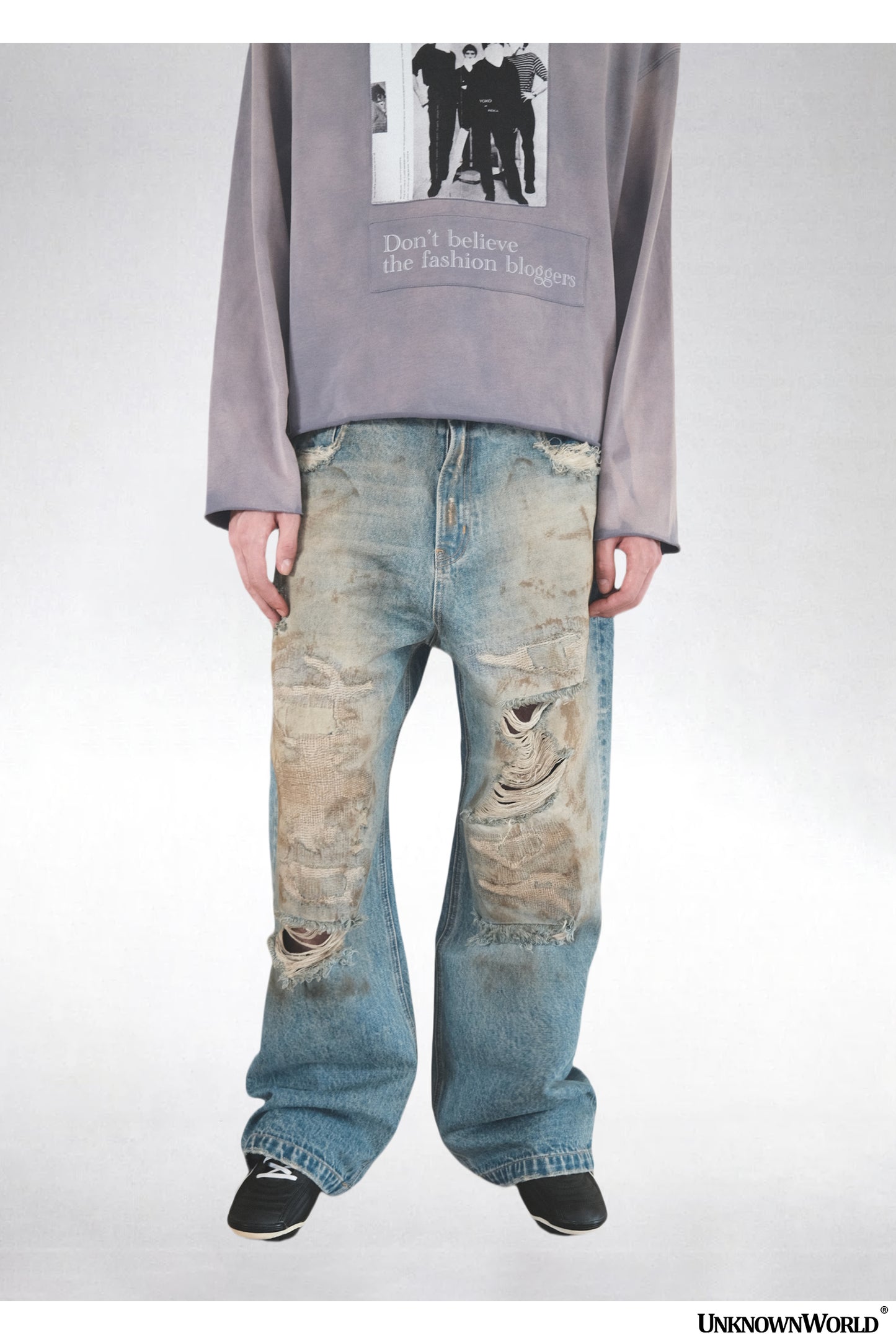 Destroy Mud Dyed Straight Jeans