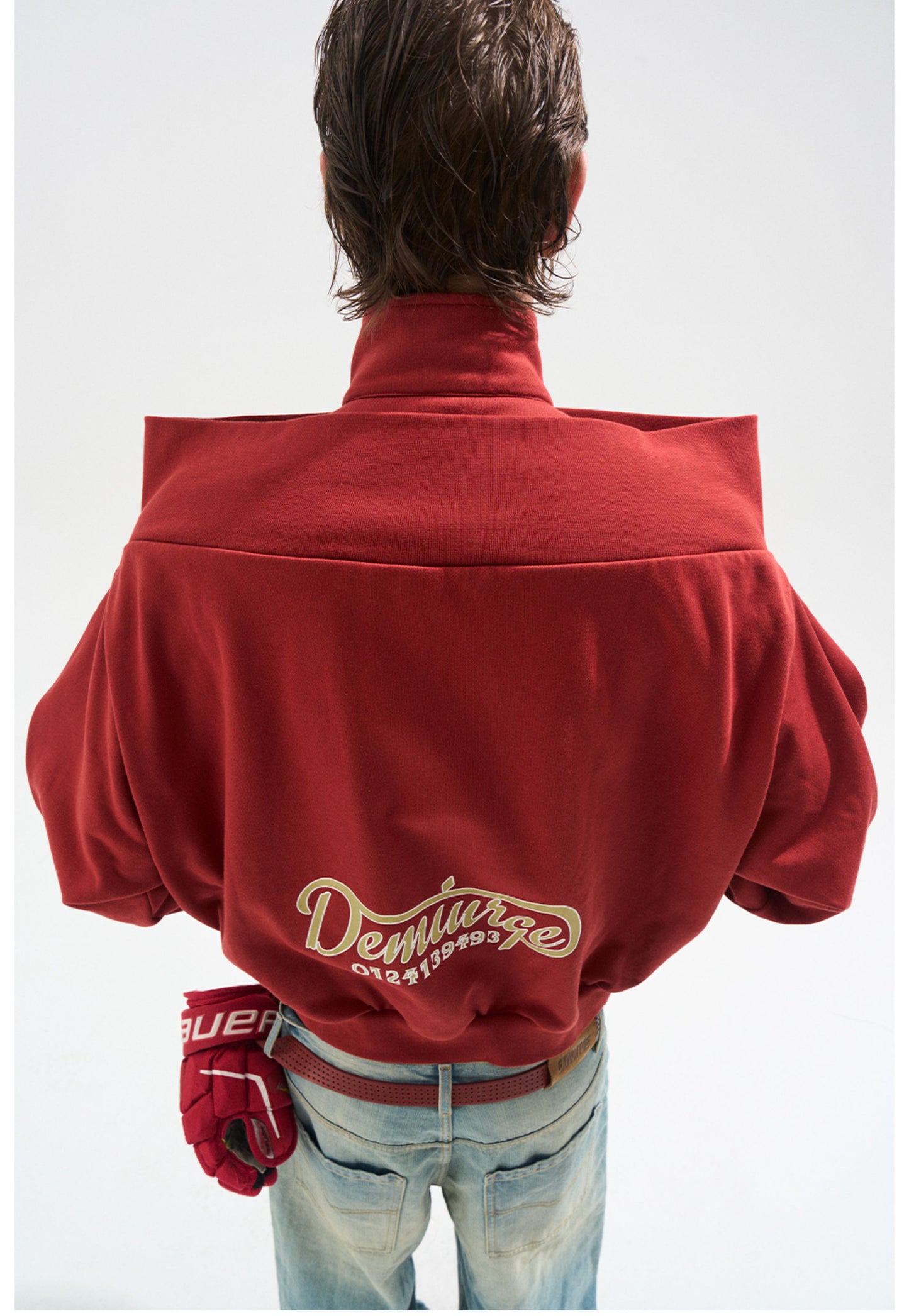 One-Shoulder Zipper Sweatshirt