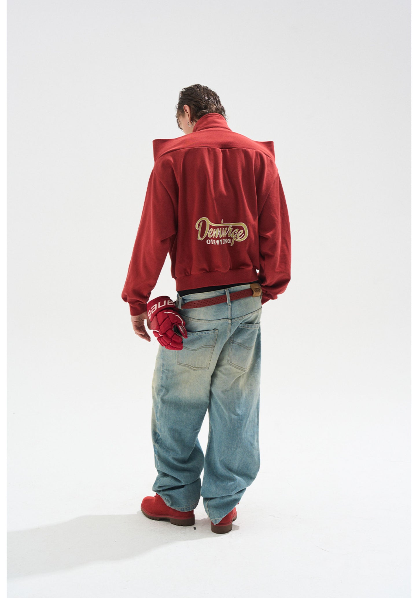 One-Shoulder Zipper Sweatshirt