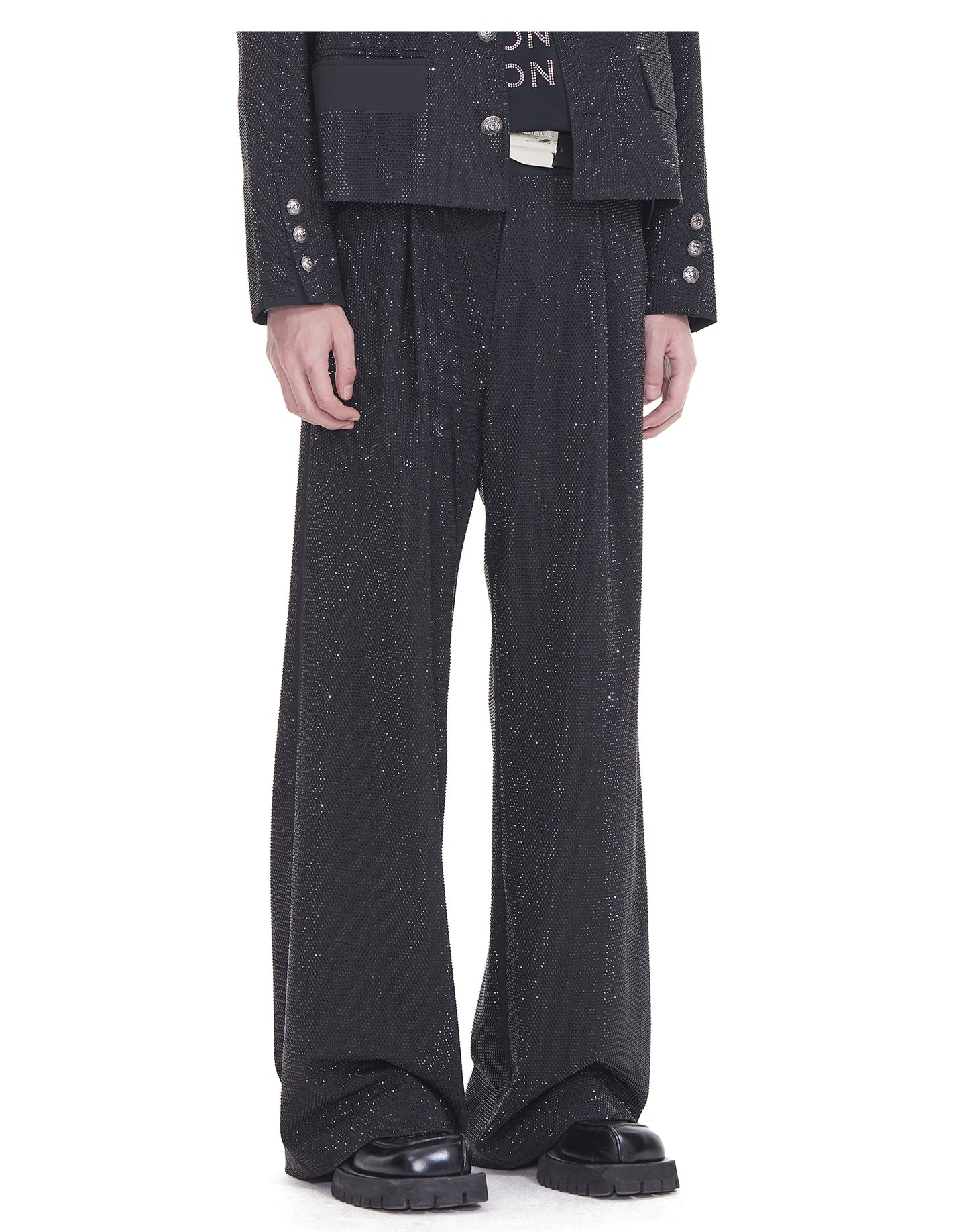 Full Rhinestone Design Jacket Set