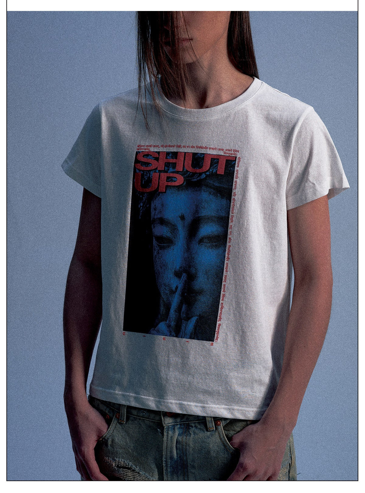 Round-Neck Casual Print T-Shirt