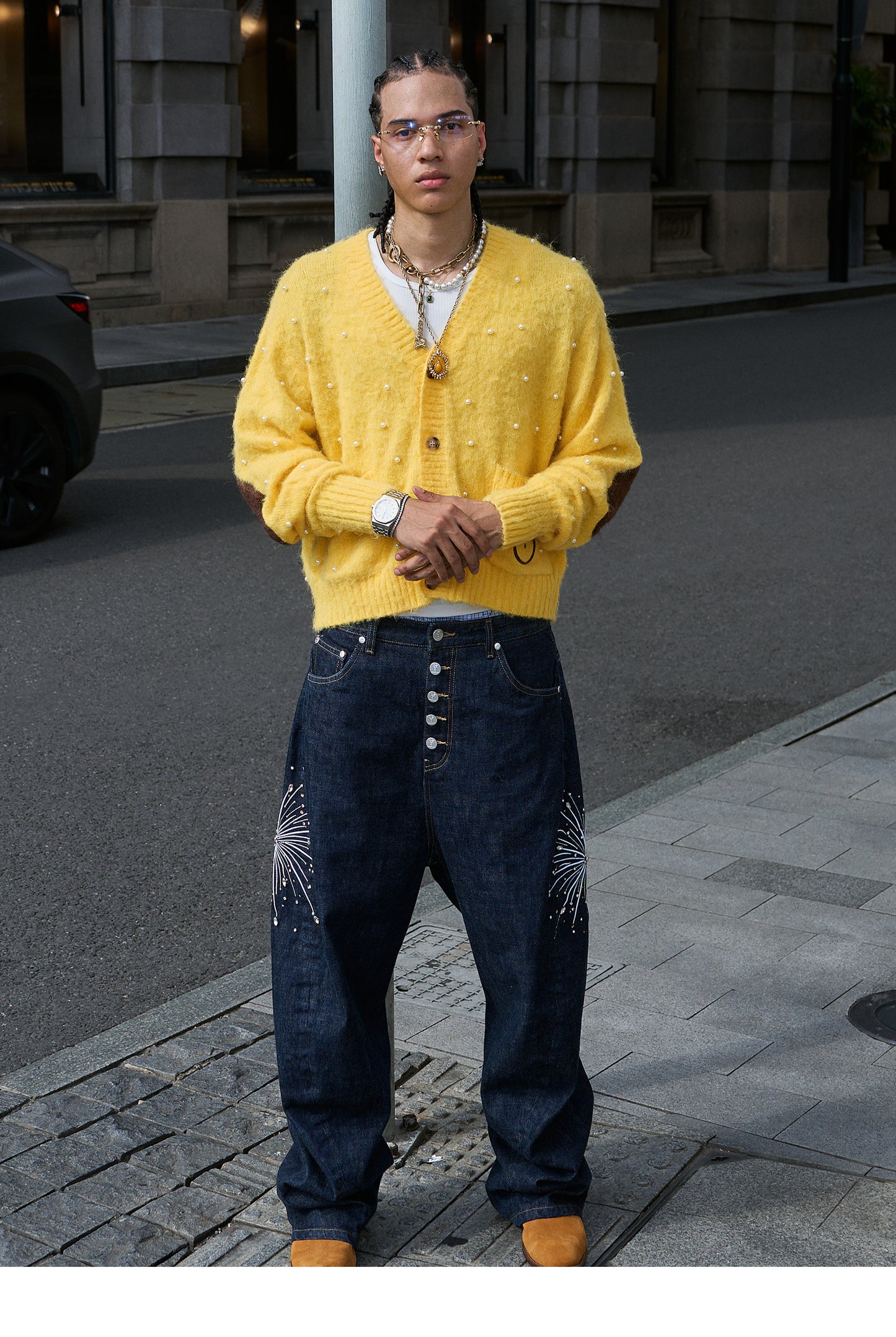 Embroidered Original Denim Pants