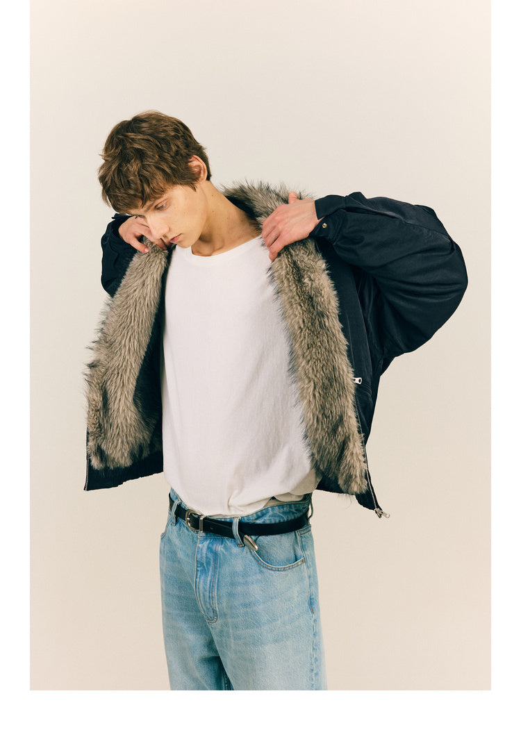 Fur Collar Retro Jacket