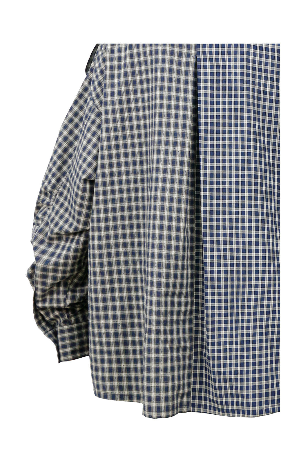 Asymmetrical plaid shirt