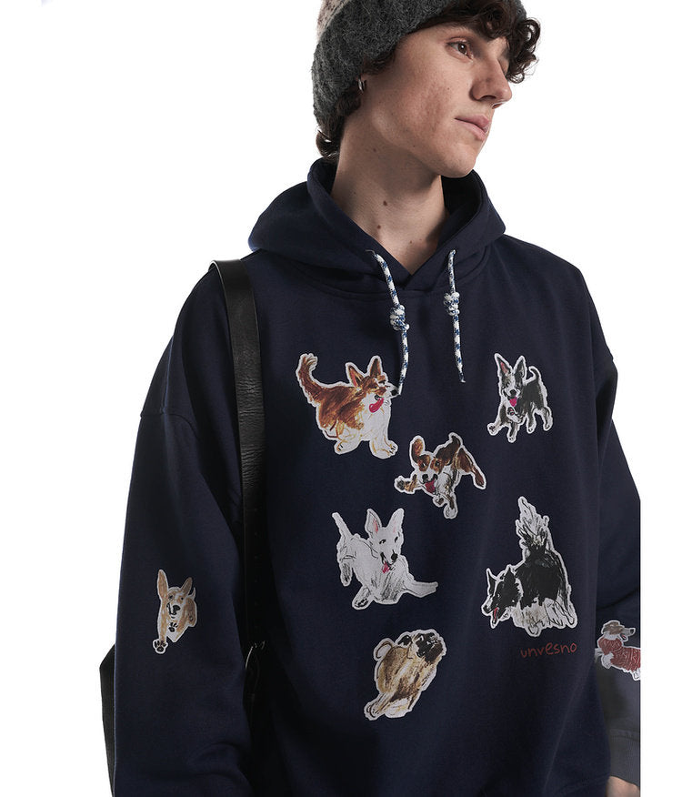 Printed Fleece Hoodie