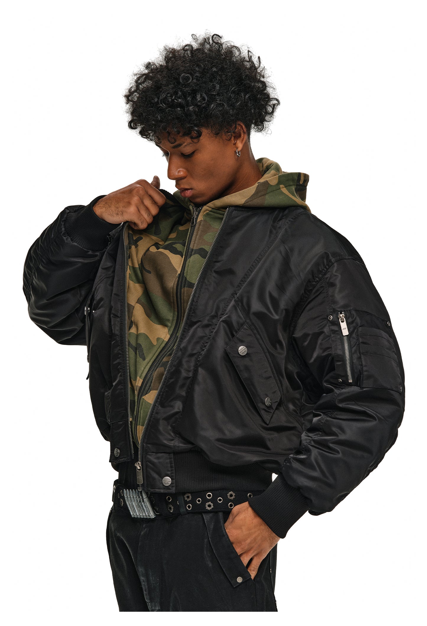 Fake Two-Piece Flight Jacket