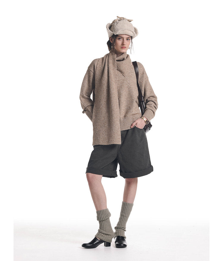 Pullover Scarf Sweater