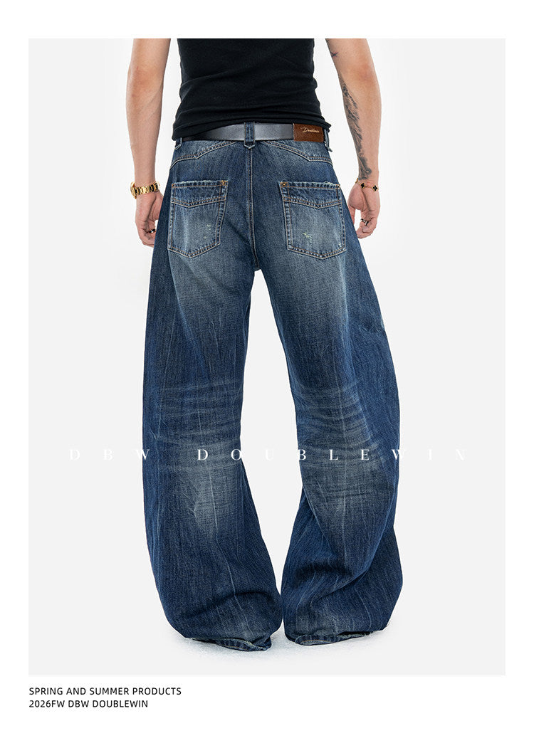 Wide-Leg Denim Pants