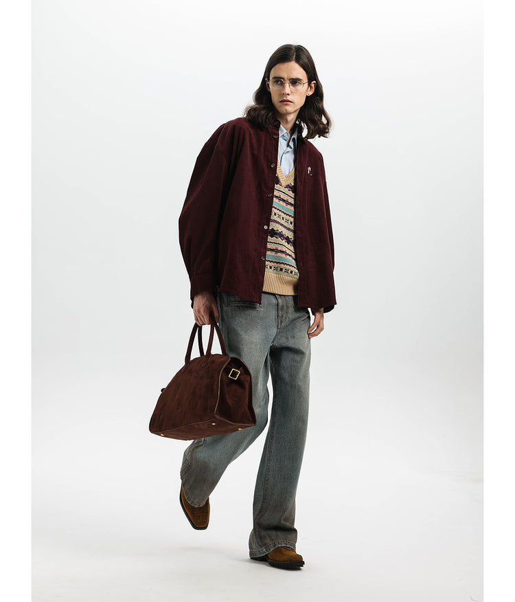 Gradient wash straight jeans