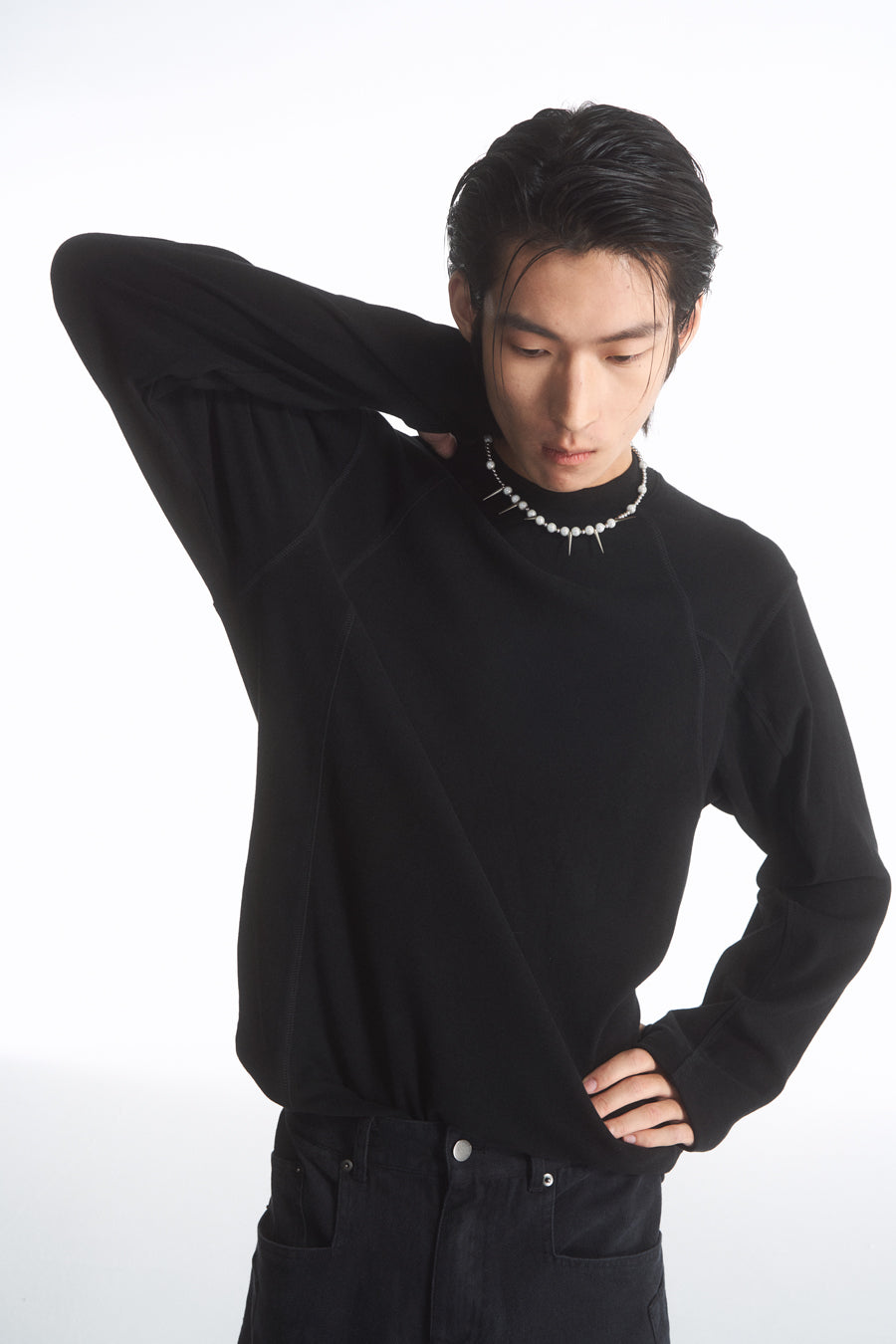 Velvet Round Neck T-shirt