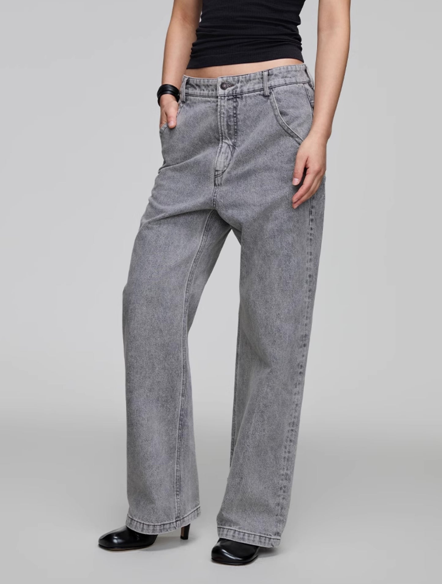 Straight Loose Denim Pants