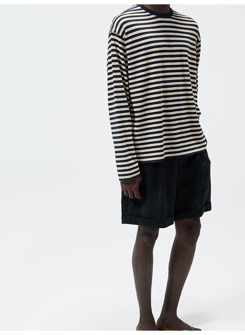 Casual Pants with a Partial Elastic Waistband