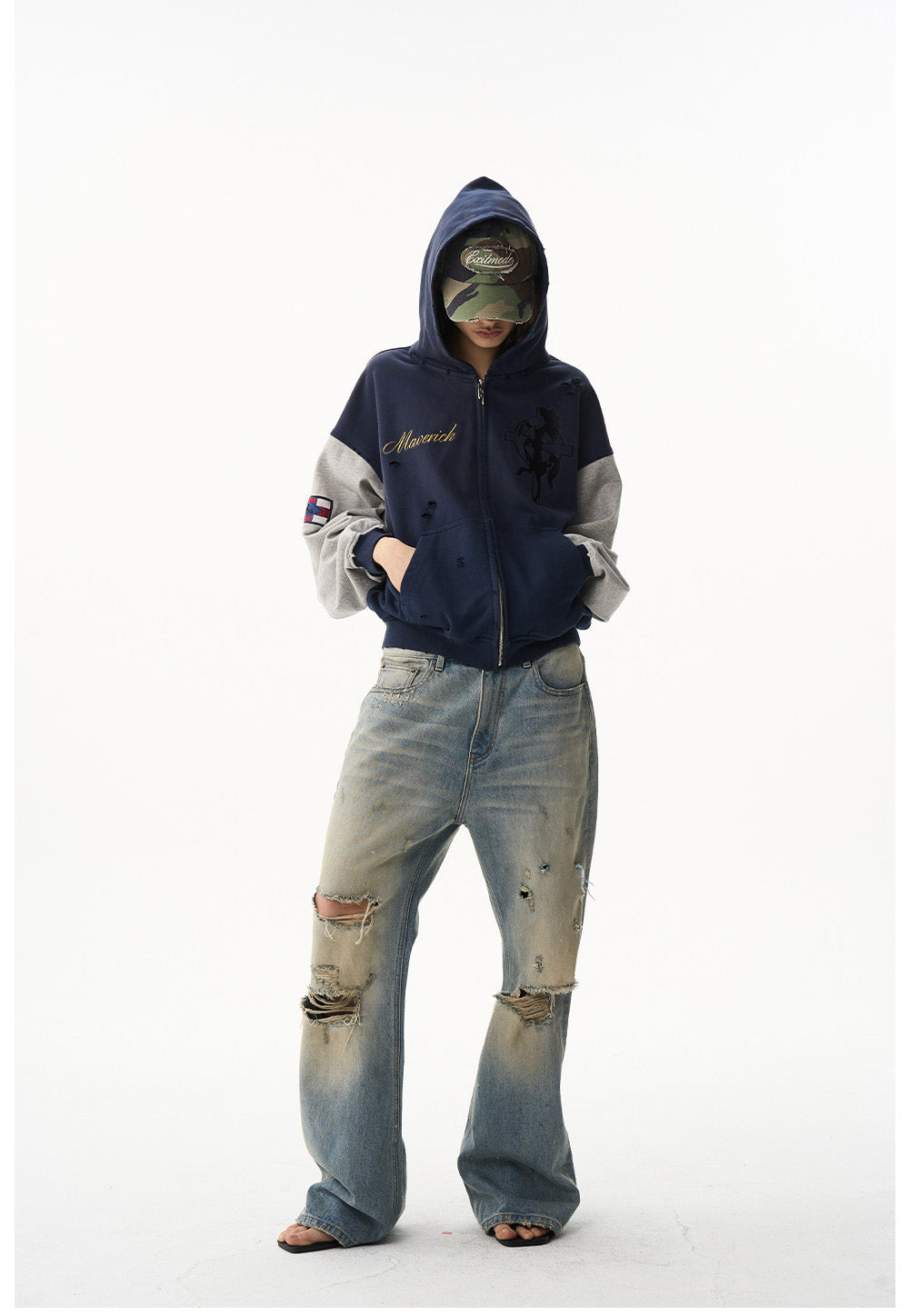 Wash-processed Loose-fit Casual Sweatshirt