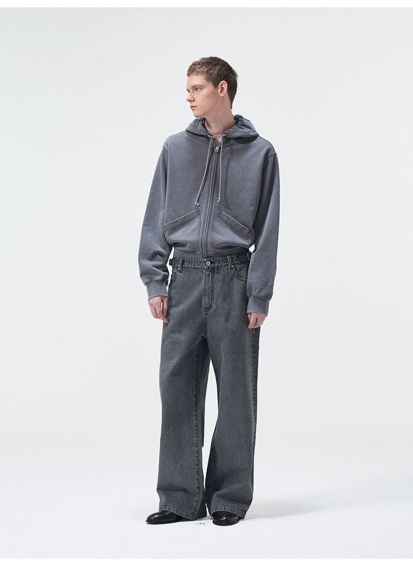 Short-Length Drawstring Sweatshirt