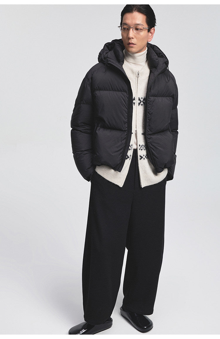 Waterproof Nylon Hooded Down Jacket